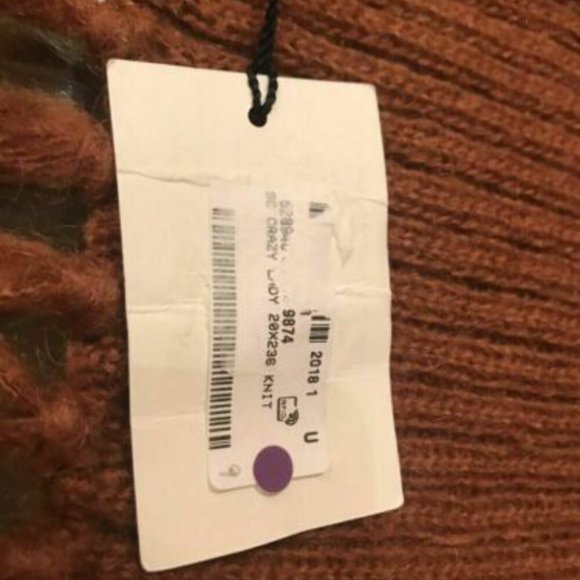 Gucci Crazy Lady Knit Scarf Brown Fringe Scarf - Picture 12 of 12